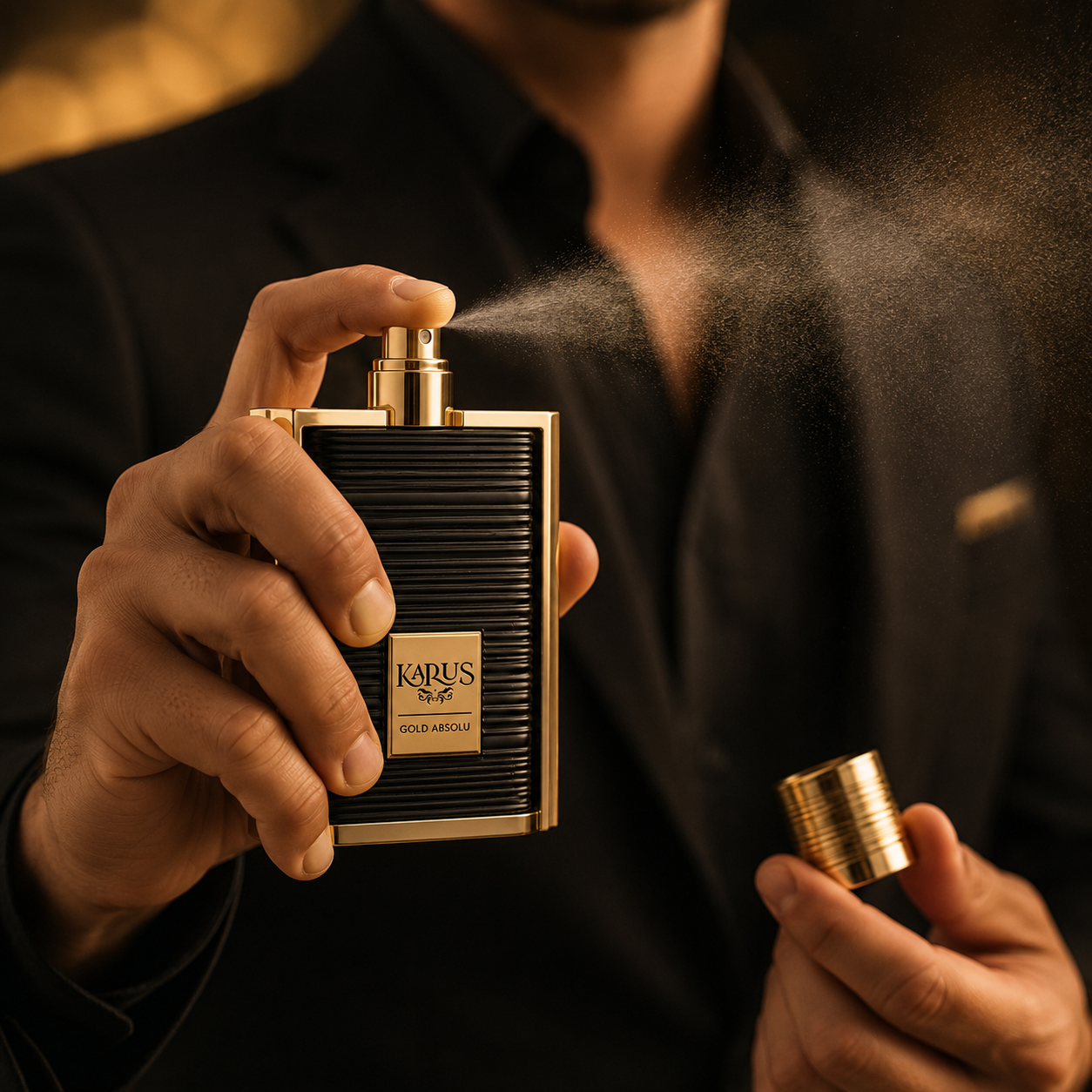 Khadlaj Karus Gold Absolu Eau de Parfum for Unisex, 3.4 Ounce