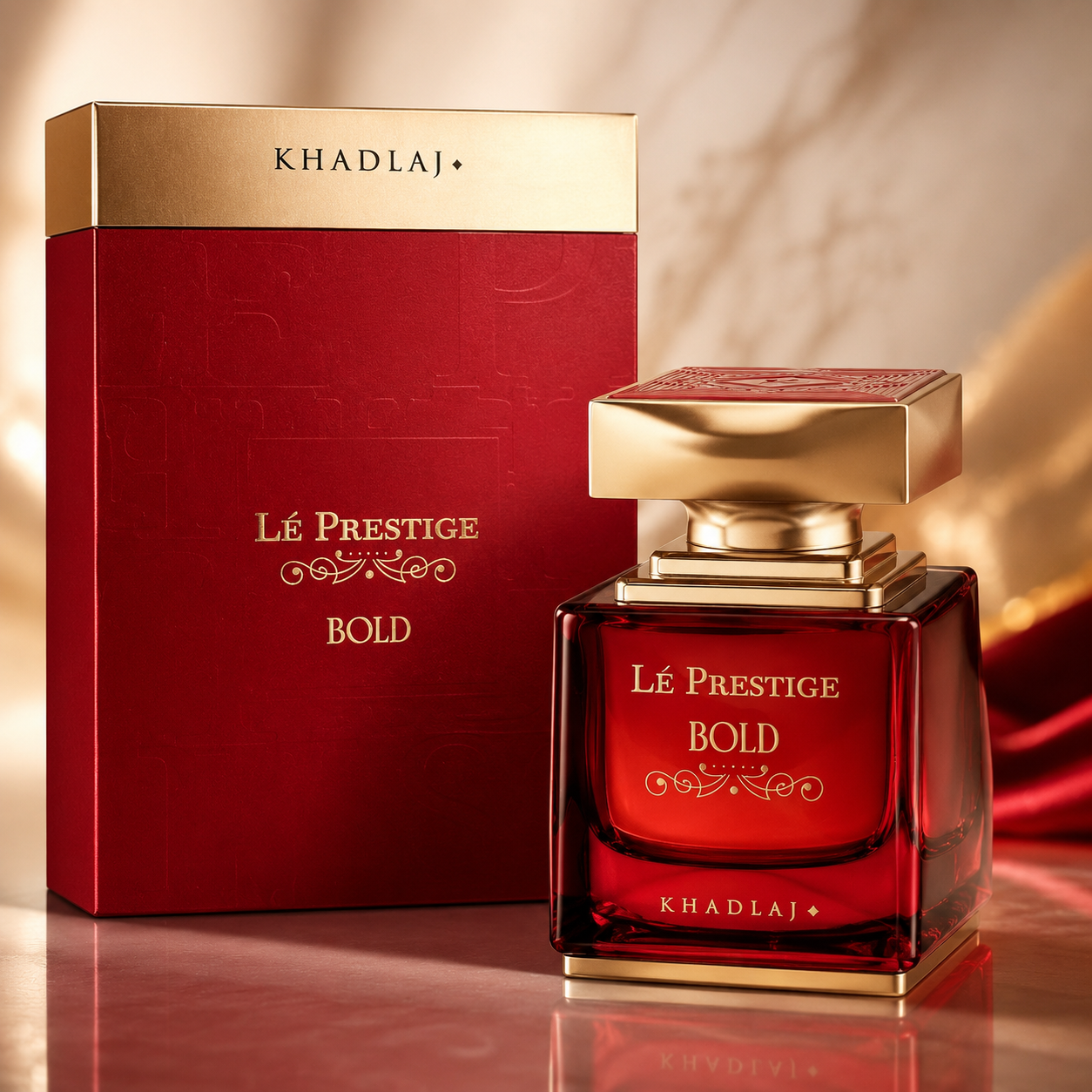 Khadlaj Le Prestige Bold Eau de Parfum for Unisex, 3.4 Ounce