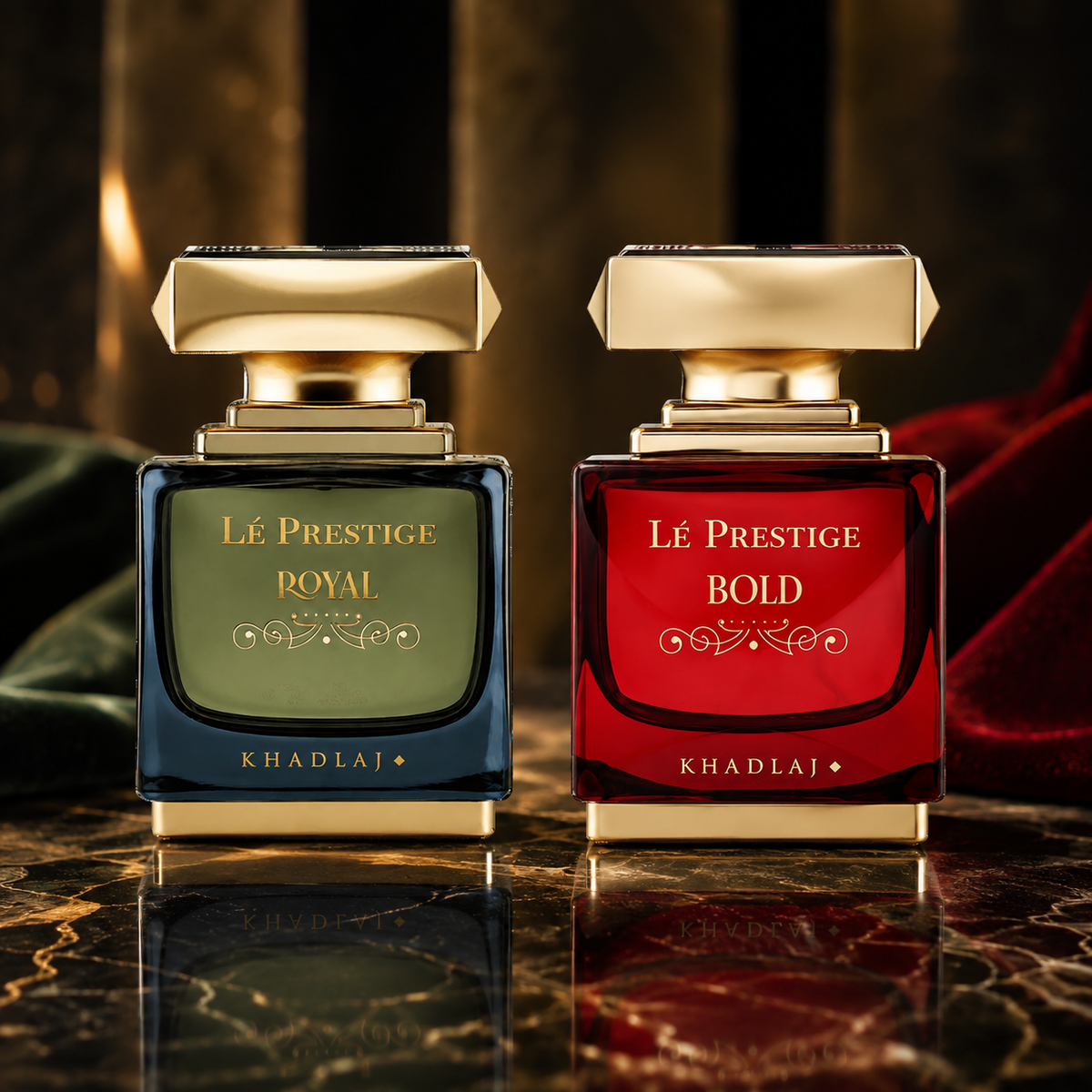 Khadlaj Le Prestige Bold & Lé Prestige Royal Fragrance Bundle for Unisex