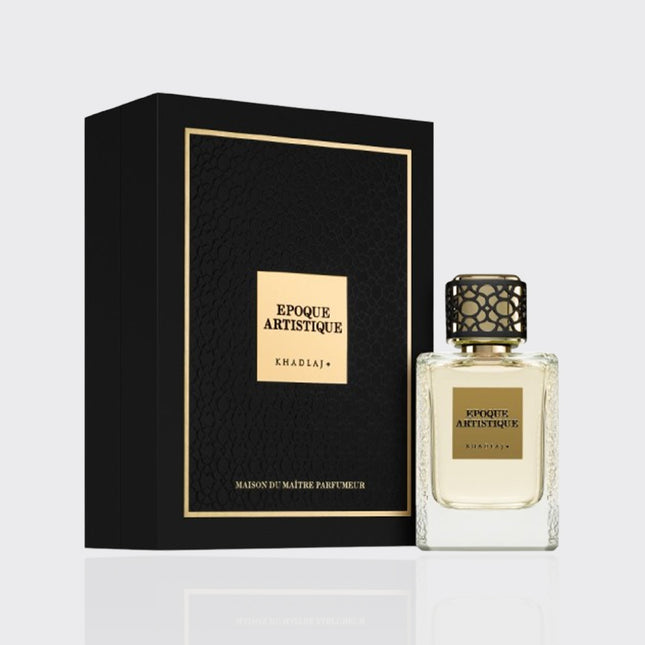 Epoque Artistique perfume bottle and packaging on a white background