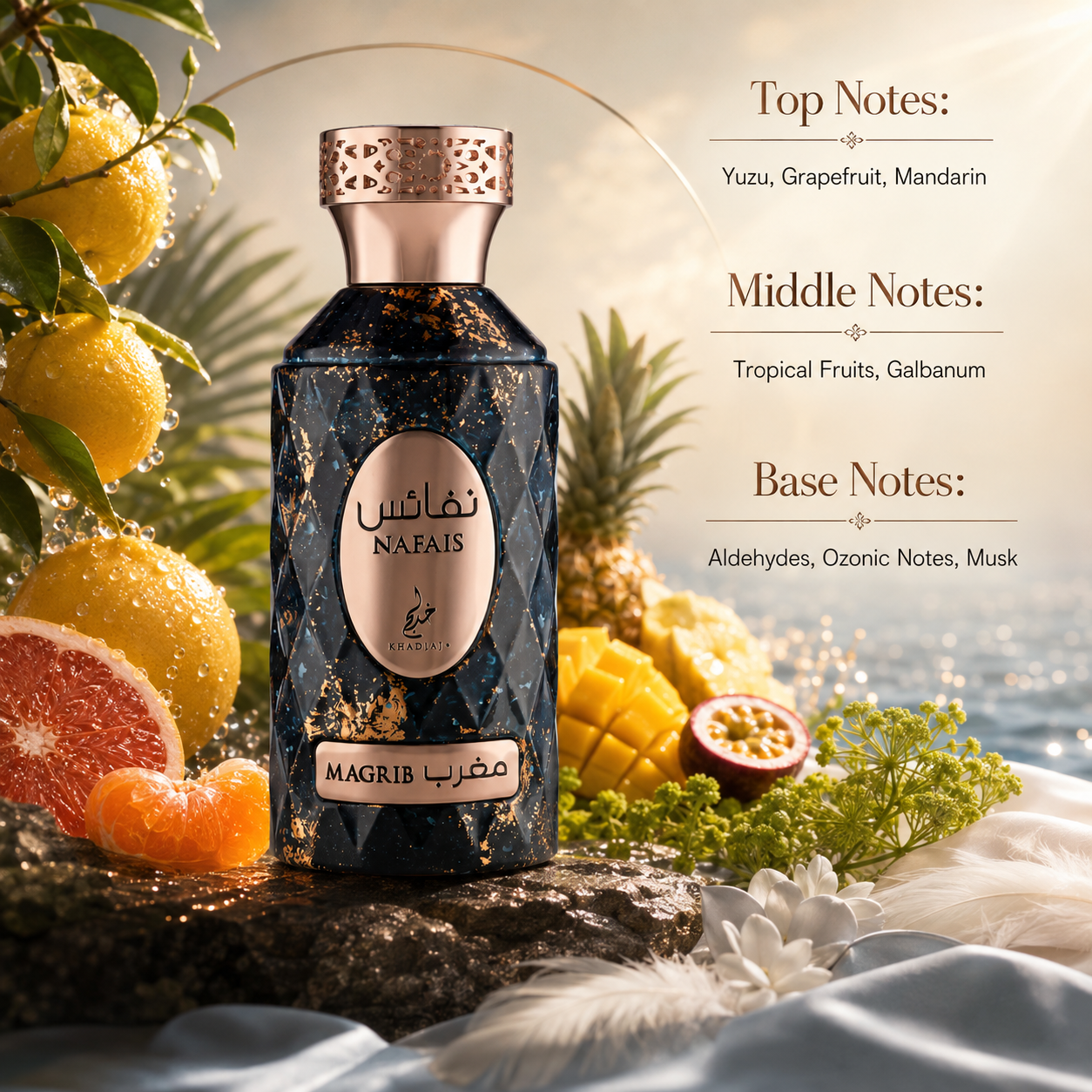 Khadlaj Nafais Magrib Eau de Parfum for Unisex 3.4 Ounce