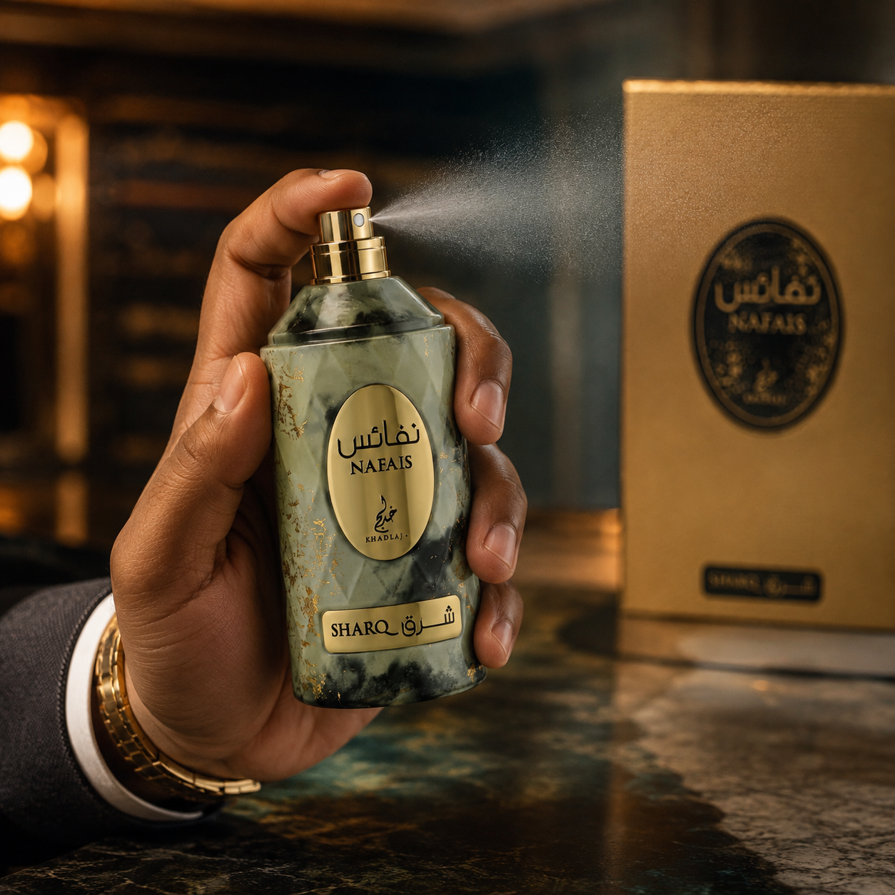 Khadlaj Nafais Sharq Eau de Parfum for Unisex 3.4 Ounce