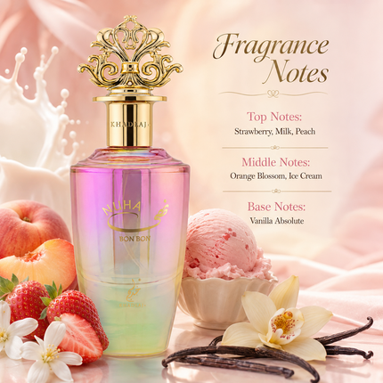 Khadlaj Nuha Bonbon Eau de Parfum Spray for Women 3.4 Ounce