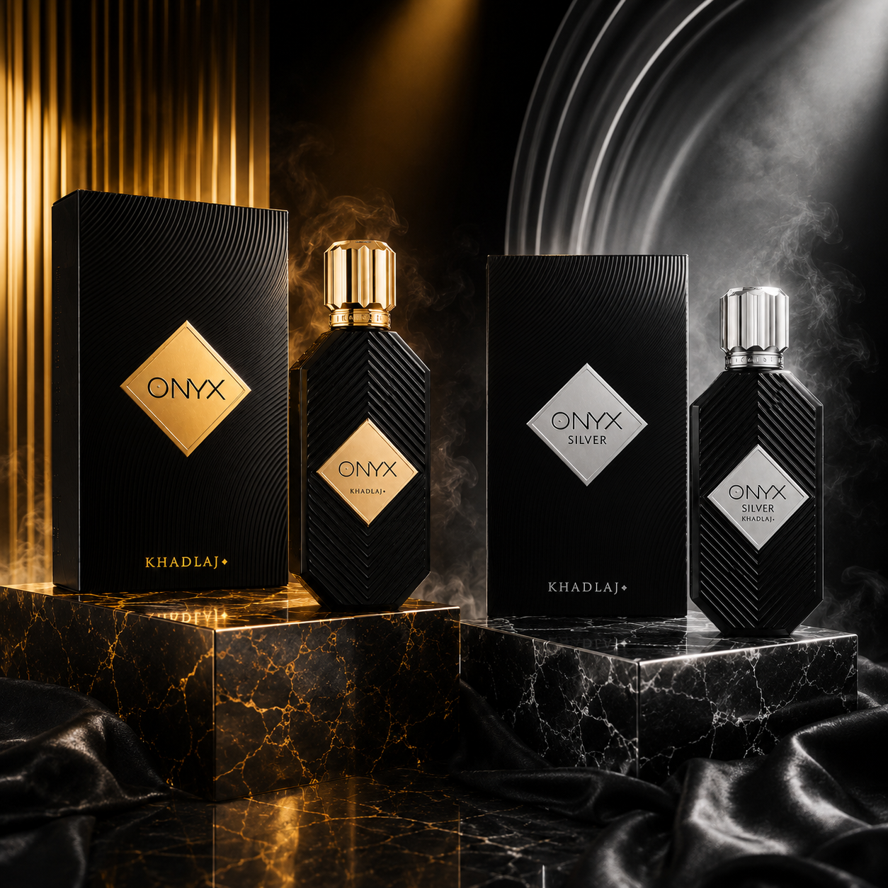 Khadlaj Onyx Gold & Onyx Silver Fragrance Bundle for Unisex