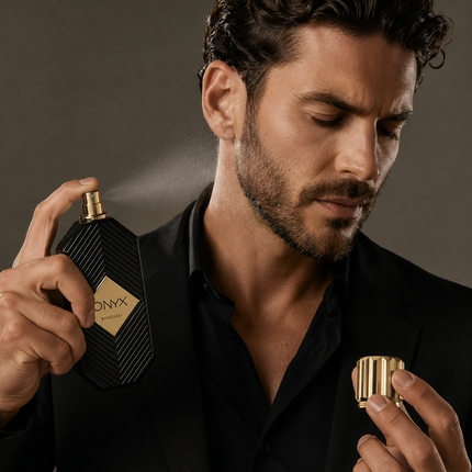 Khadlaj Onyx Gold Eau de Parfum Spray for Unisex, 3.4 Ounce