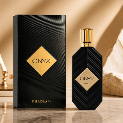 Khadlaj Onyx Gold Eau de Parfum Spray for Unisex, 3.4 Ounce