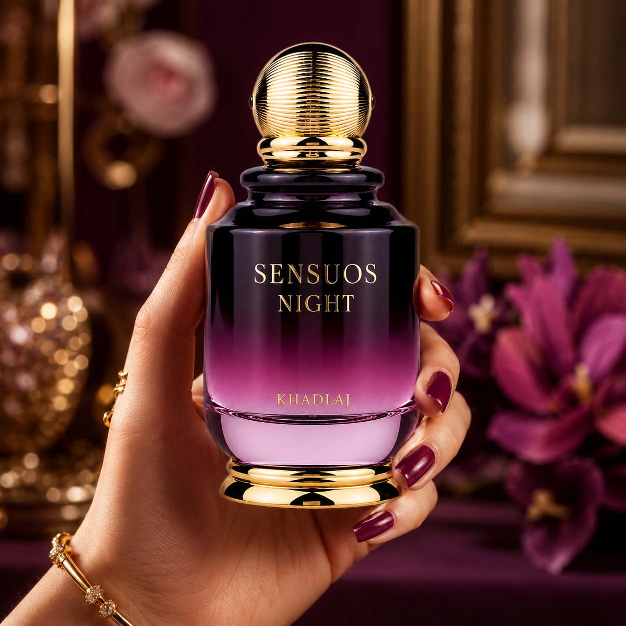 Khadlaj Sensuos Night Eau de Parfum for Unisex, 3.4 Ounce