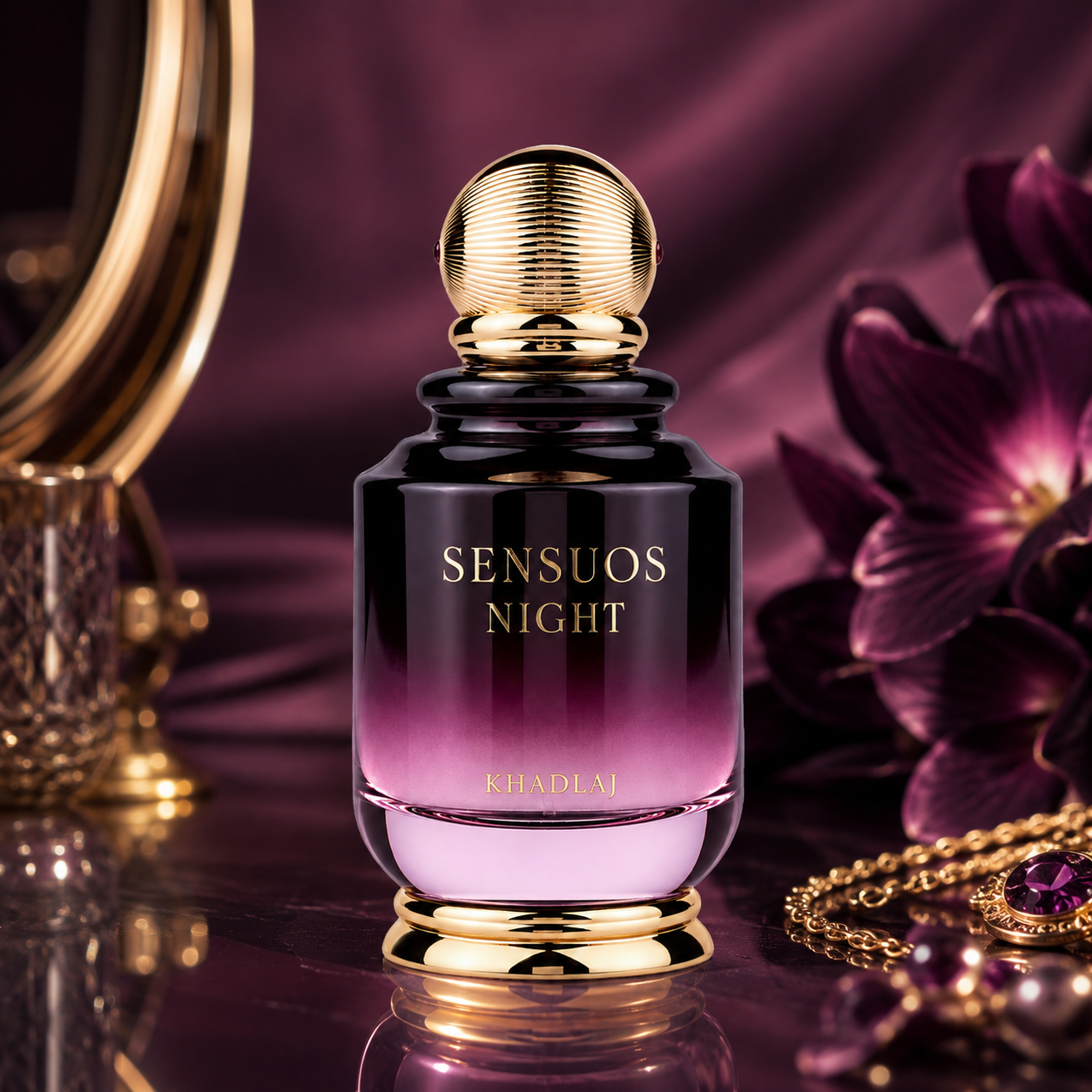 Khadlaj Sensuos Night Eau de Parfum for Unisex, 3.4 Ounce