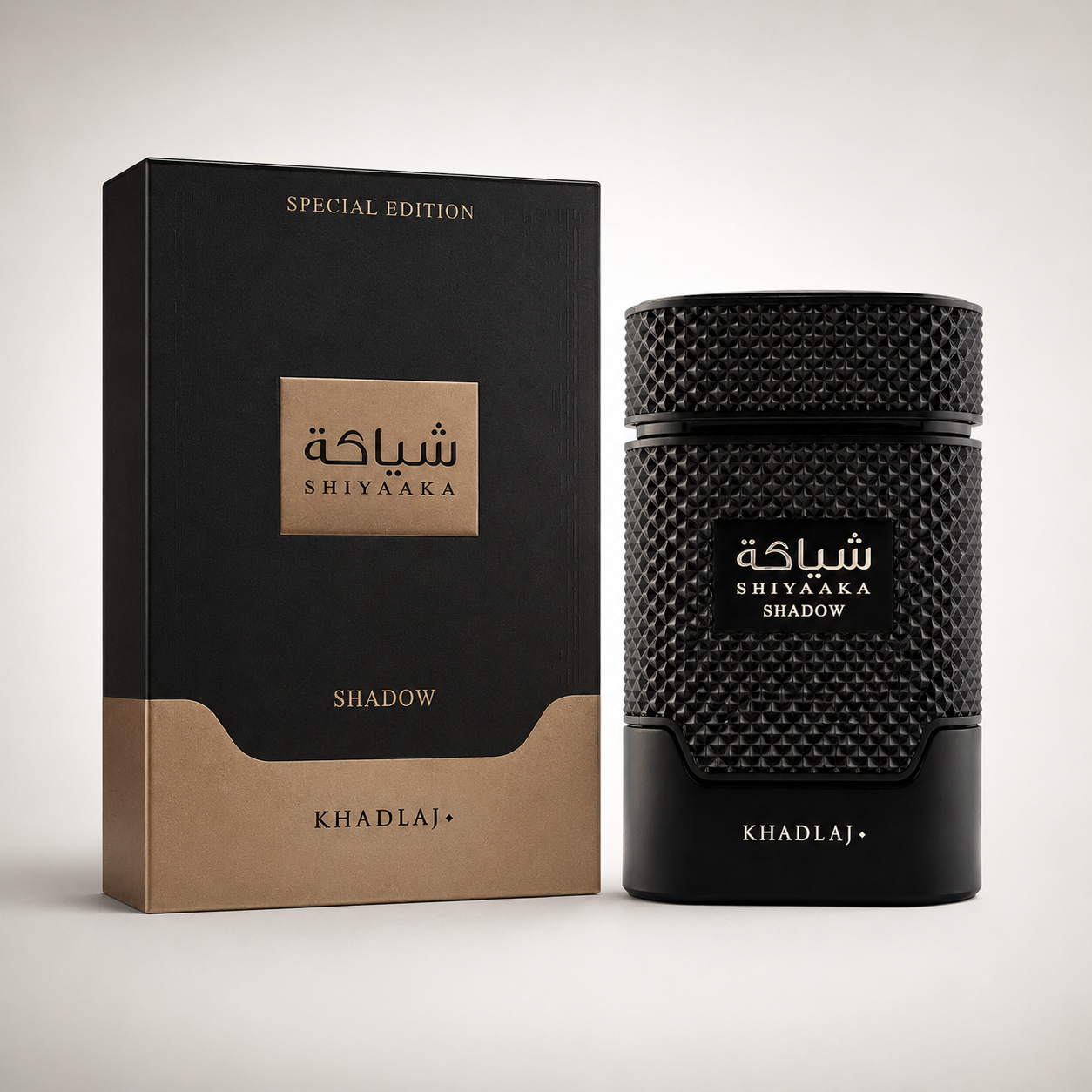 Khadlaj Shiyaaka Shadow Eau de Parfum Spray for Unisex, 3.4 Ounce