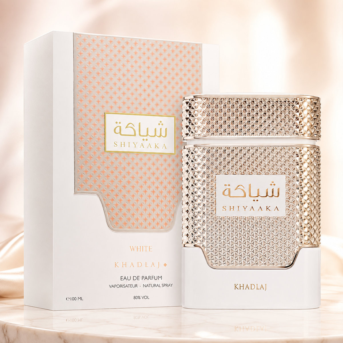 Khadlaj Shiyaaka White Eau de Parfum for Unisex 3.4 Ounce