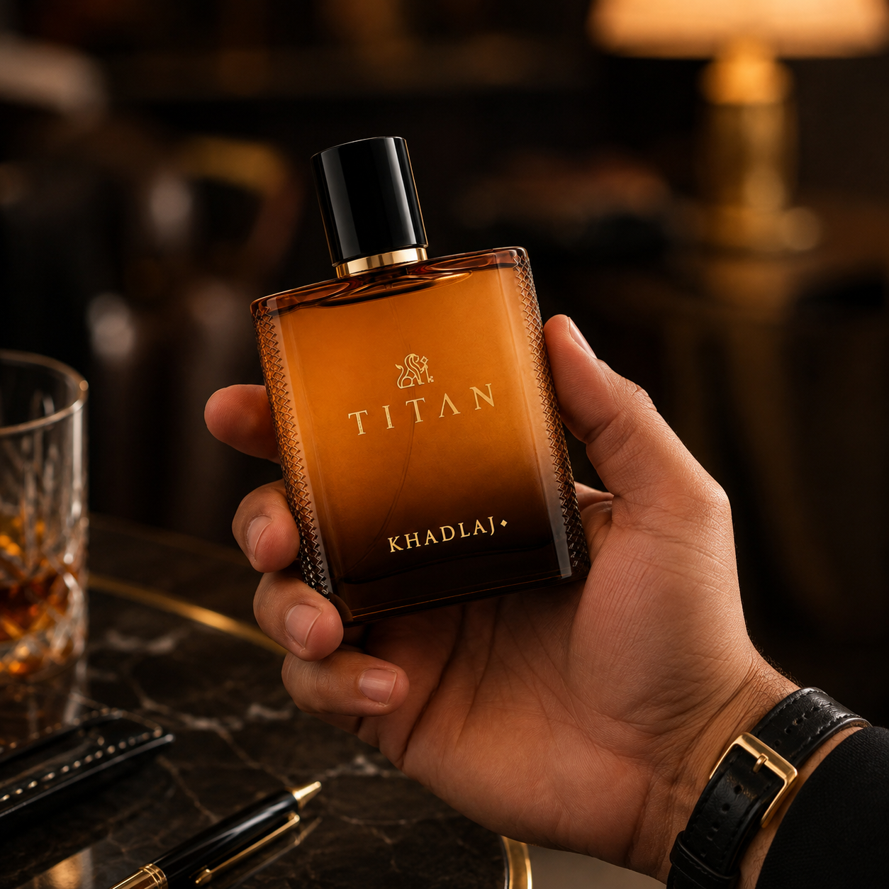 Khadlaj Titan Eau de Parfum Spray for Men 3.4 Ounce