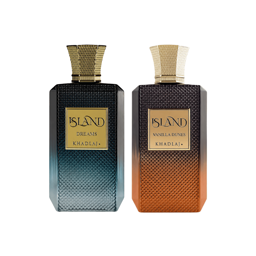 Khadlaj 2 Piece Bundle Set (Khadlaj Island Vanilla Dunes & Khadlaj Island Dreams Extrait de Parfum Spray, 3.4 Ounce)