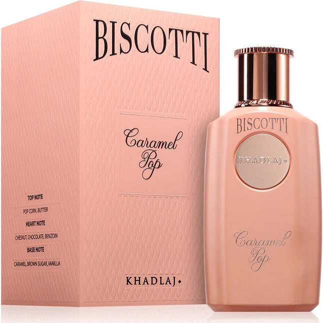 Khadlaj Biscotti Caramel Pop Extrait de Parfum for Unisex 3.4 Ounce