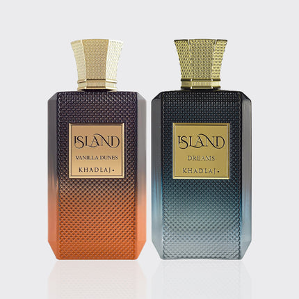 Khadlaj 2 Piece Bundle Set (Khadlaj Island Vanilla Dunes & Khadlaj Island Dreams Extrait de Parfum Spray, 3.4 Ounce)