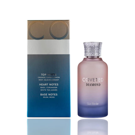 Khadlaj La Fede Coveted Diamond Eau de Parfum Spray for Unisex, 3.4 Ounce