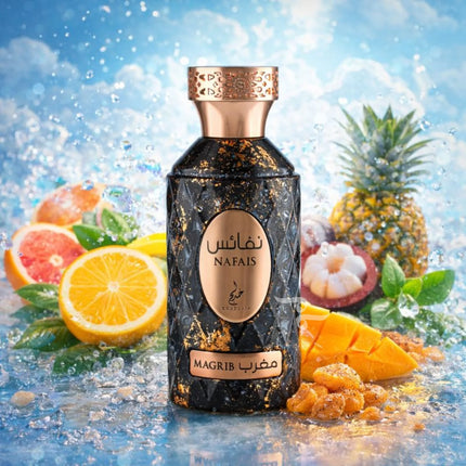 Khadlaj Nafais Magrib Eau de Parfum Spray for Unisex, 3.4 Ounce