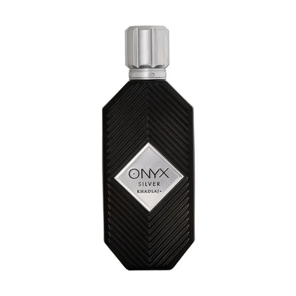 Khadlaj Onyx Silver Eau de Parfum Spray for Unisex, 3.4 Ounce