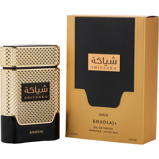 Khadlaj Shiyaaka Gold Eau De Parfum Spray for Women, 3.4 Ounce