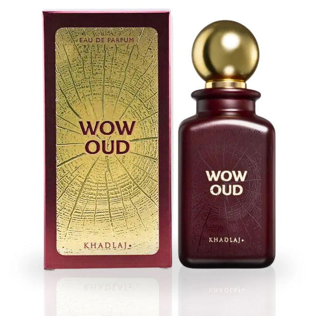 Khadlaj Wow Oud Eau de Parfum Spray for Unisex, 3.4 Ounce