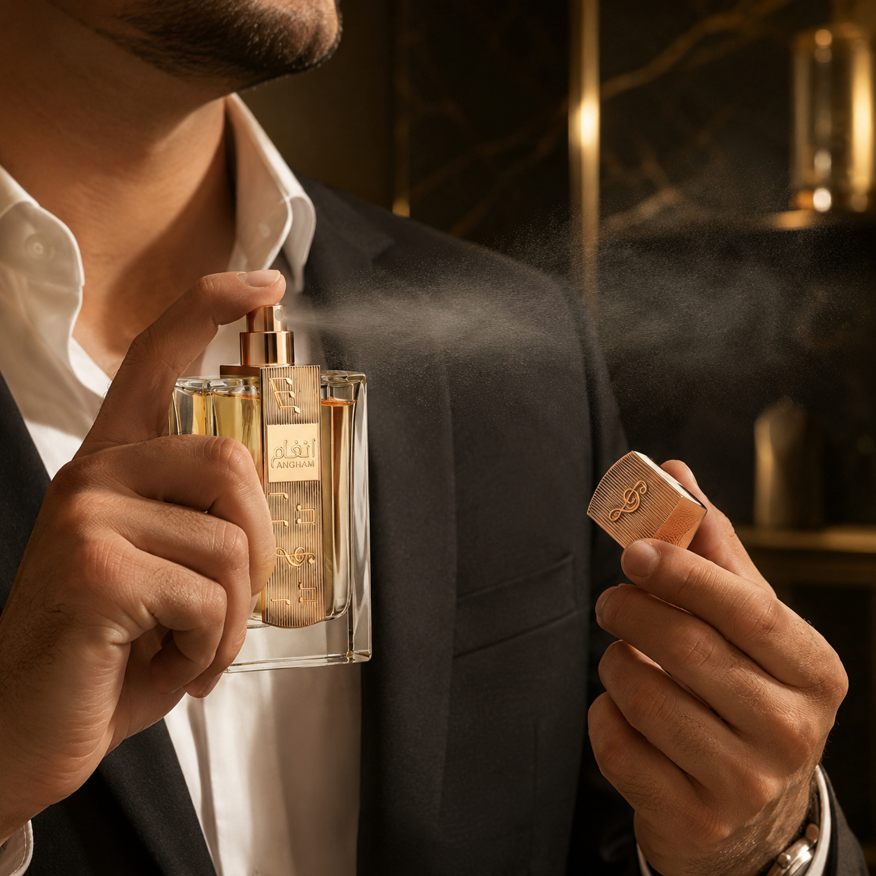 Lattafa Angham Eau de Parfum Spray for Unisex, 3.40 Ounce