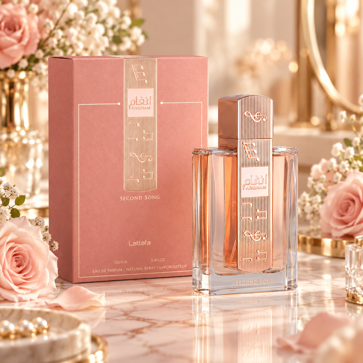 Lattafa Angham Second Song Eau de Parfum for Women, 3.4 Ounce