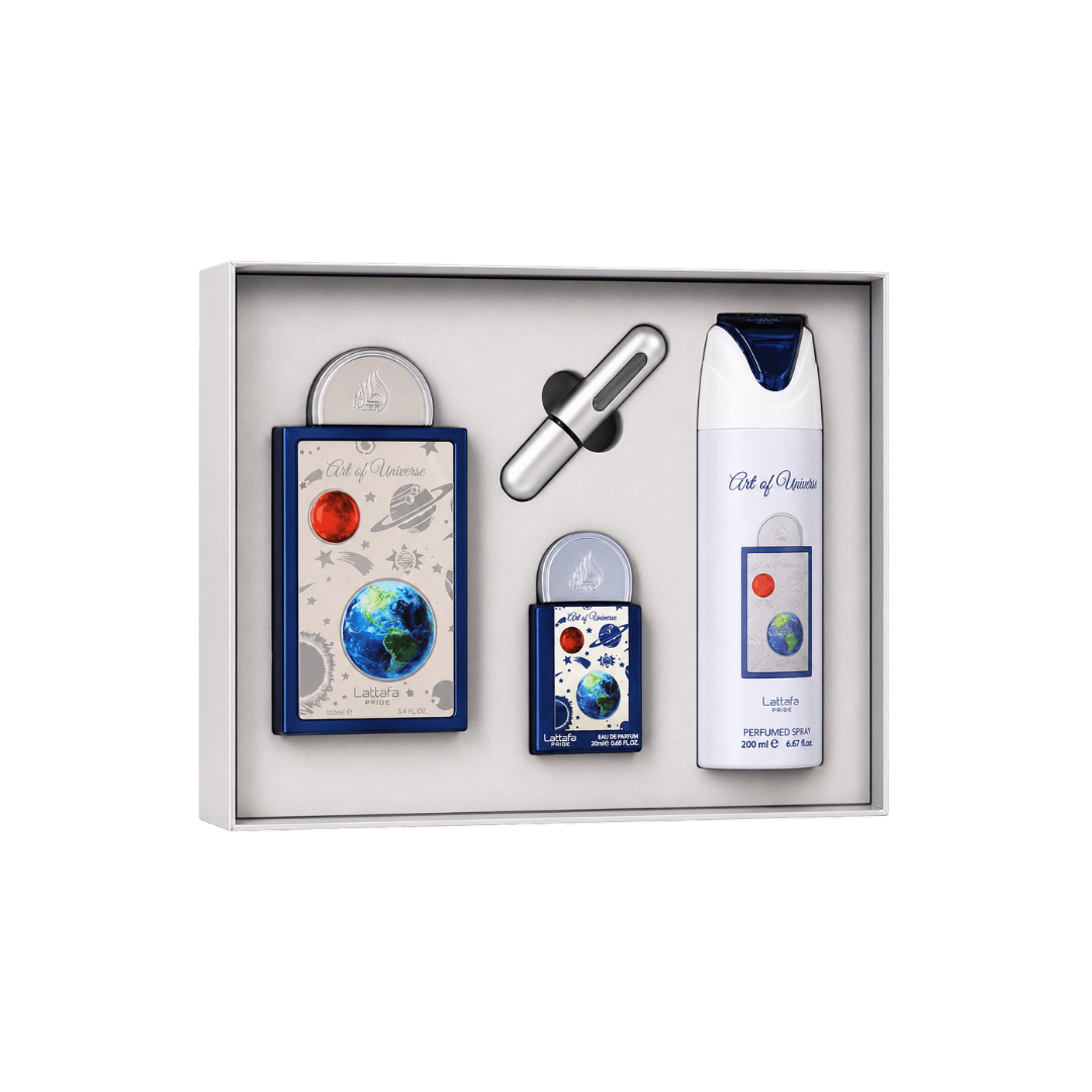 Lattafa Art of Universe Gift 3 PC SET (100 ML + 20 ML + 200 ML Body Spray) For Unisex