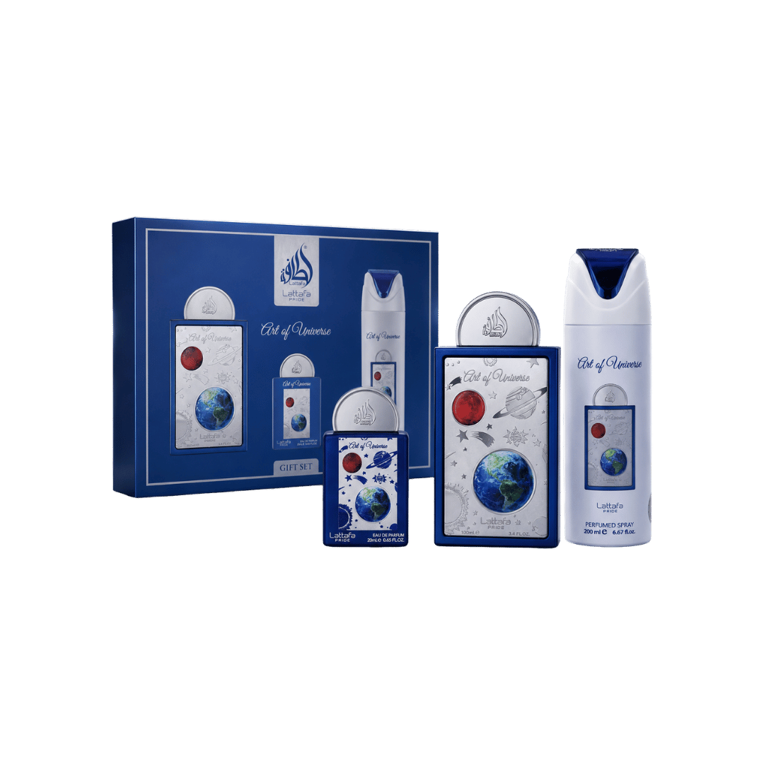 Lattafa Art of Universe Gift 3 PC SET (100 ML + 20 ML + 200 ML Body Spray) For Unisex