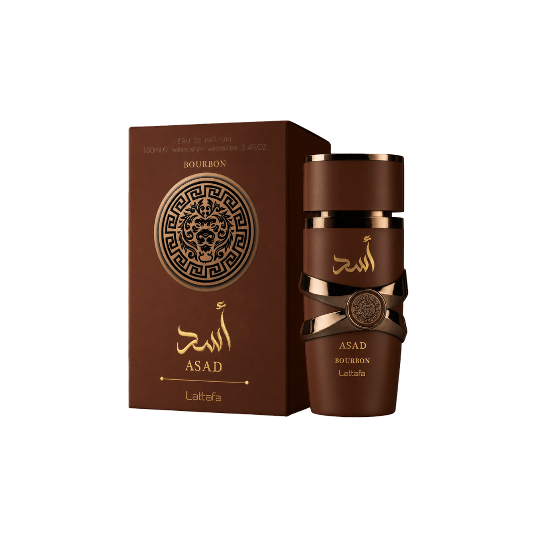 Lattafa Asad Bourbon for Unisex Eau de Parfum Spray, 3.4 Ounce