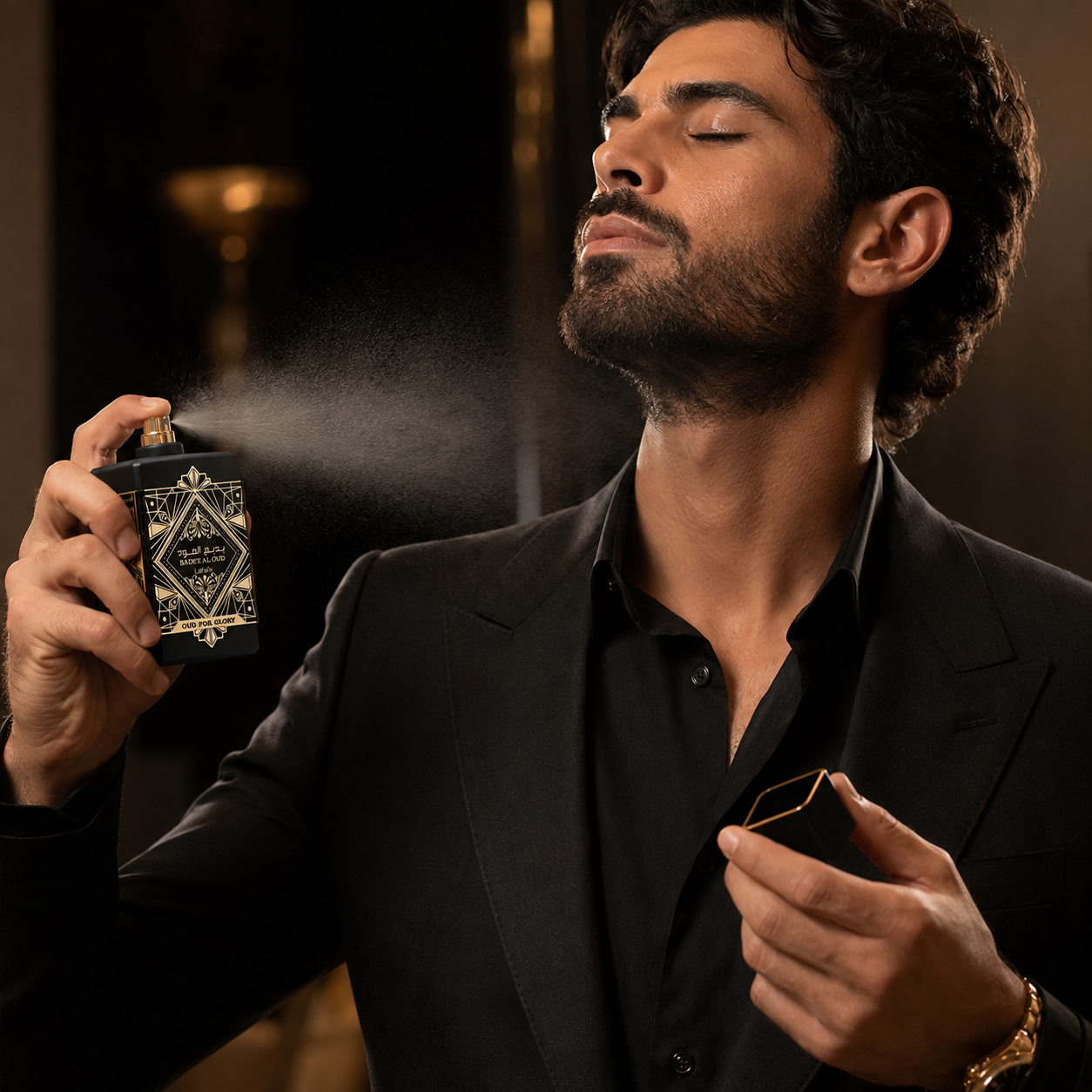 Lattafa Bade'e Al Oud for Glory for Unisex Eau de Parfum Spray, 3.4 Ounce