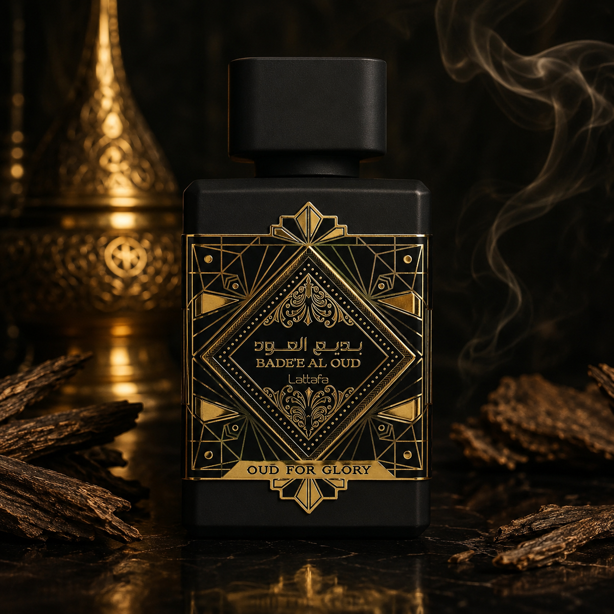 Lattafa Bade'e Al Oud for Glory for Unisex Eau de Parfum Spray, 3.4 Ounce