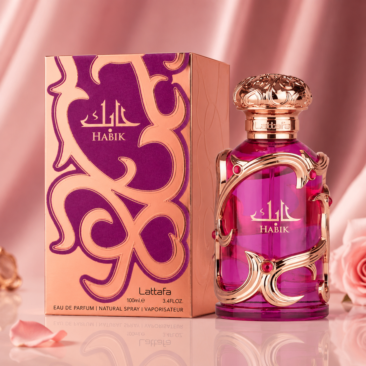 Lattafa Habik Eau de Parfum Spray for Women 3.4 Ounce
