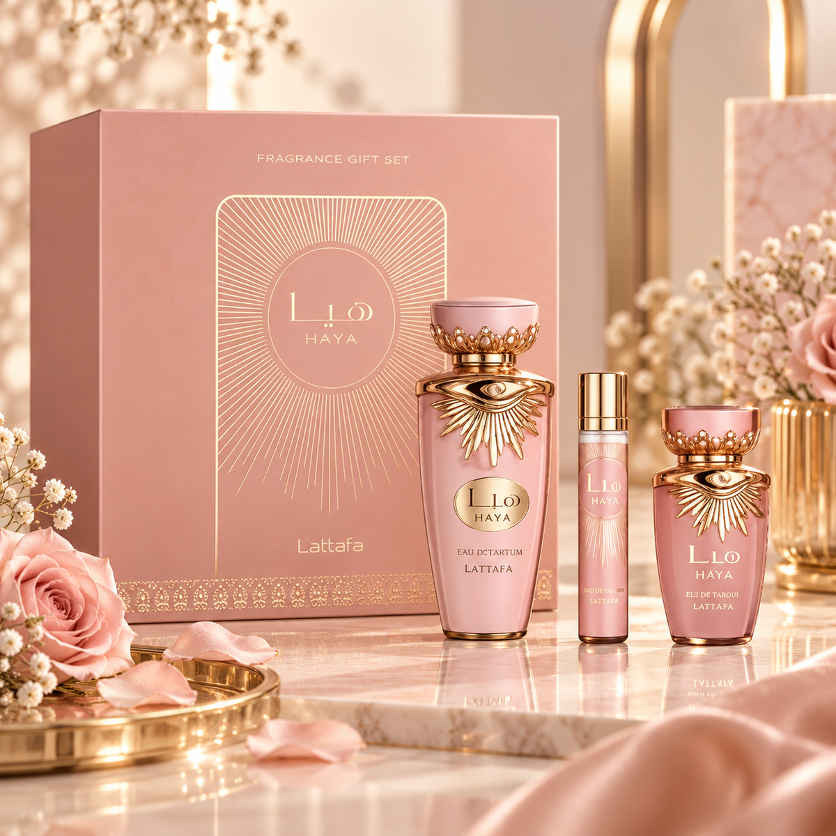 Lattafa Haya 3-Piece Gift Set for Women