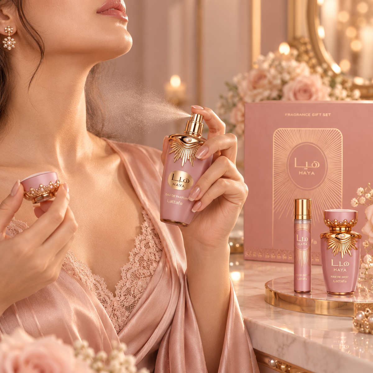 Lattafa Haya 3-Piece Gift Set for Women