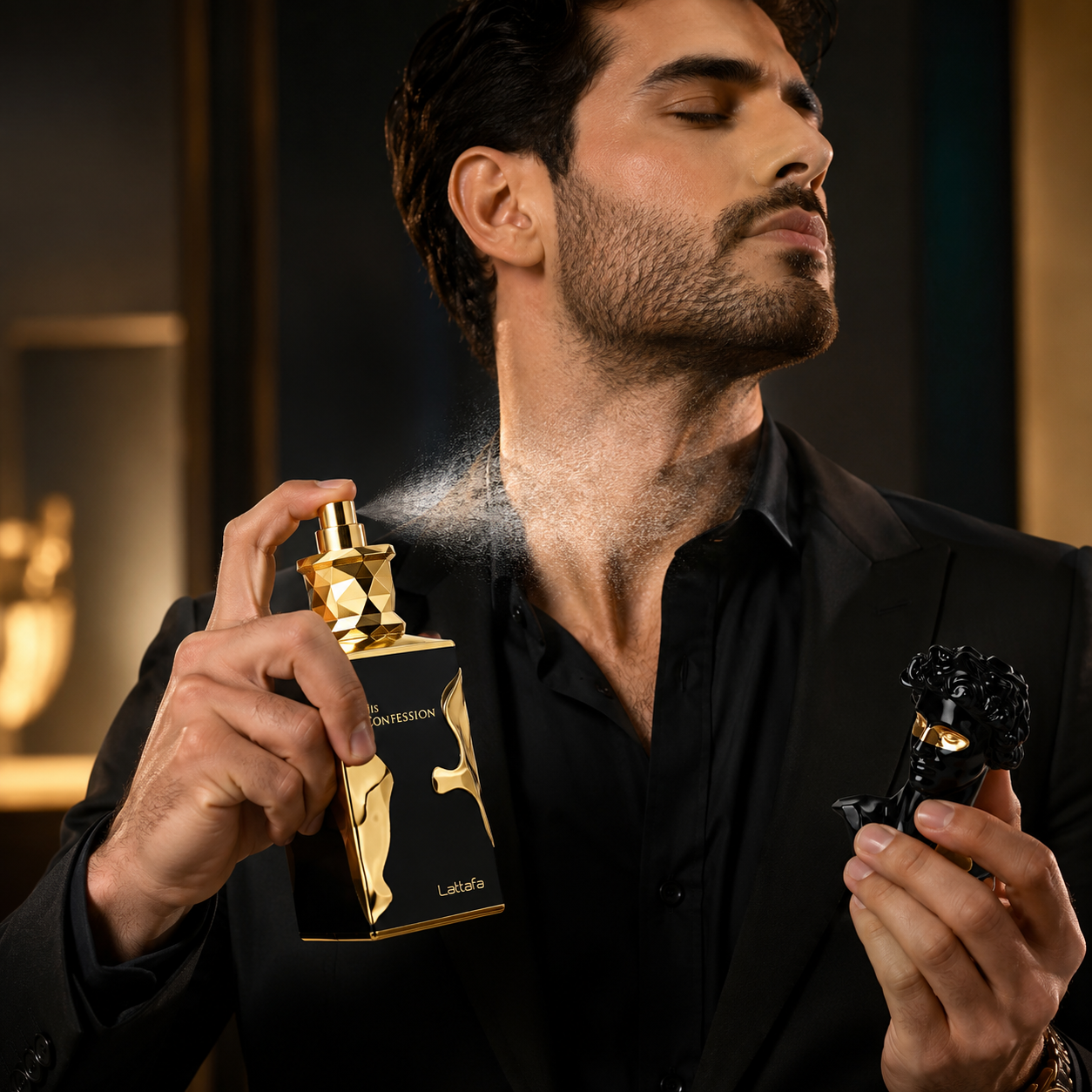 Lattafa His Confession for Men Eau de Parfum Spray, 3.4 Ounce