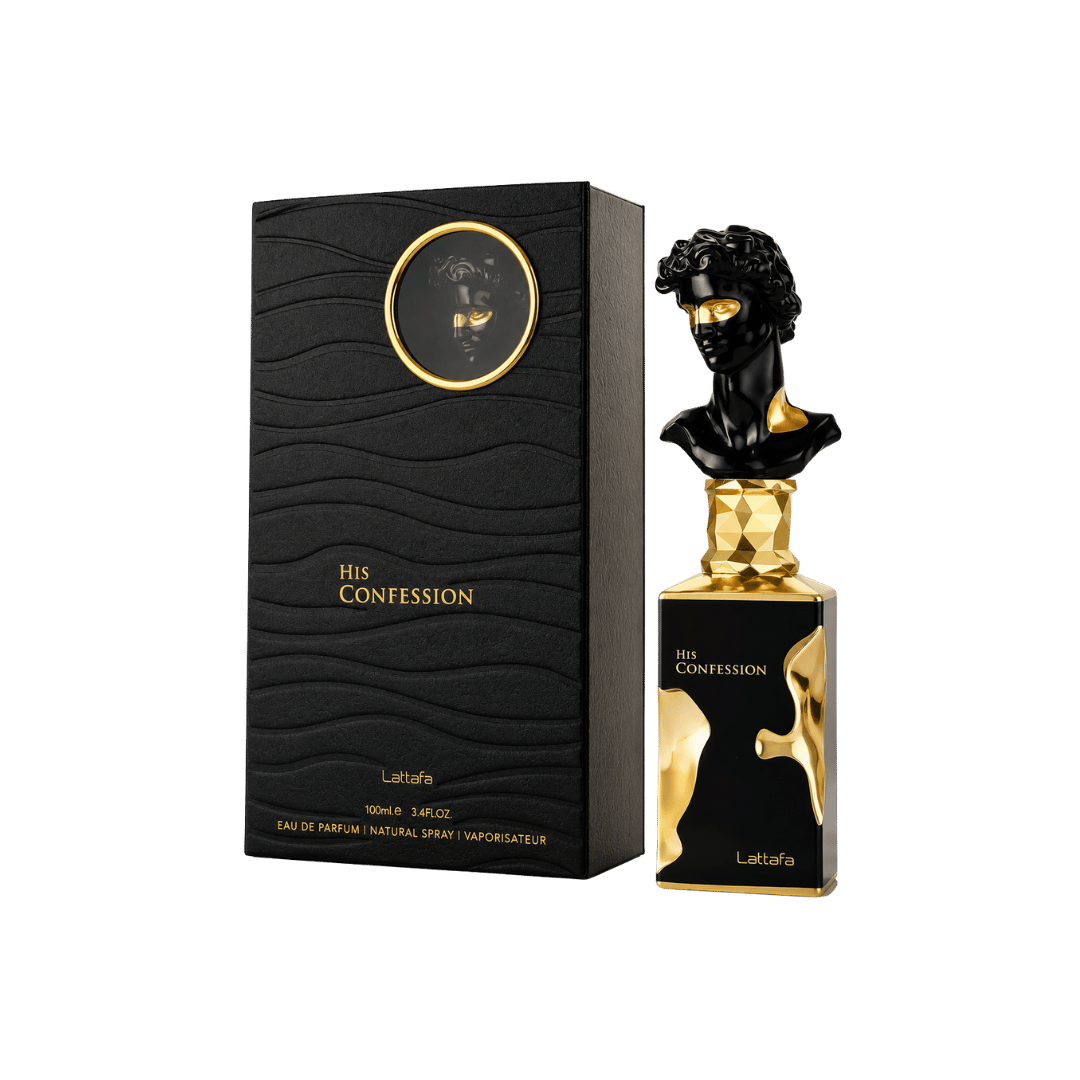 Lattafa His Confession for Men Eau de Parfum Spray, 3.4 Ounce