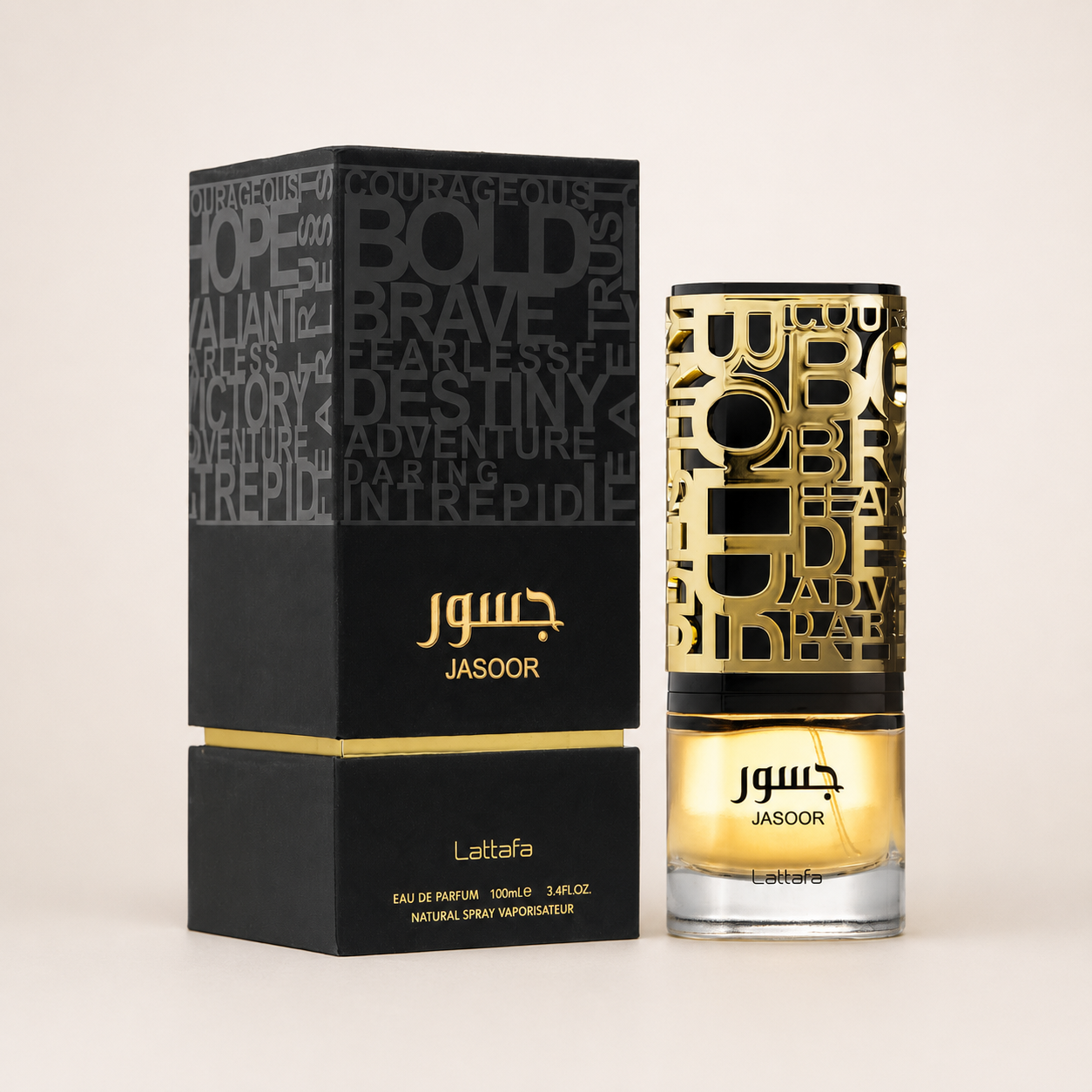 Lattafa Jasoor Eau De Parfum Spray for Men, 3.4 Ounce