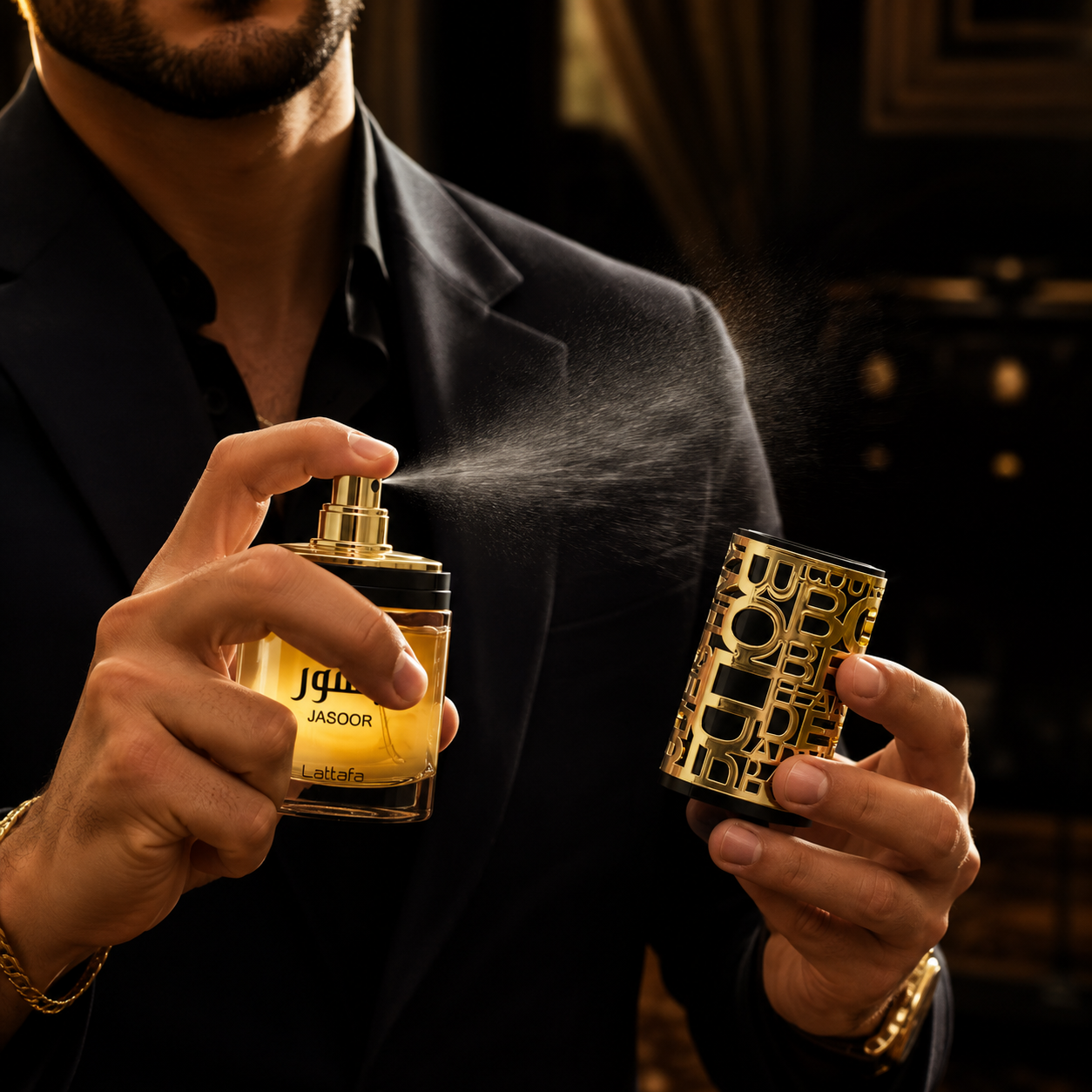 Lattafa Jasoor Eau De Parfum Spray for Men, 3.4 Ounce