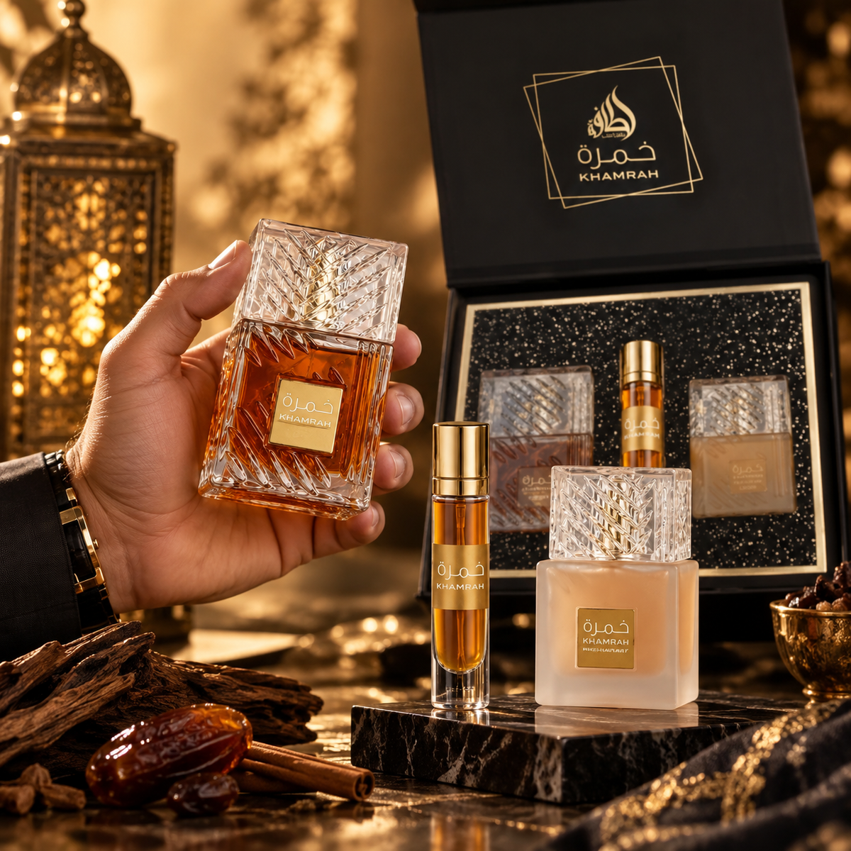 Lattafa Khamrah 3-Piece Gift Set for Unisex