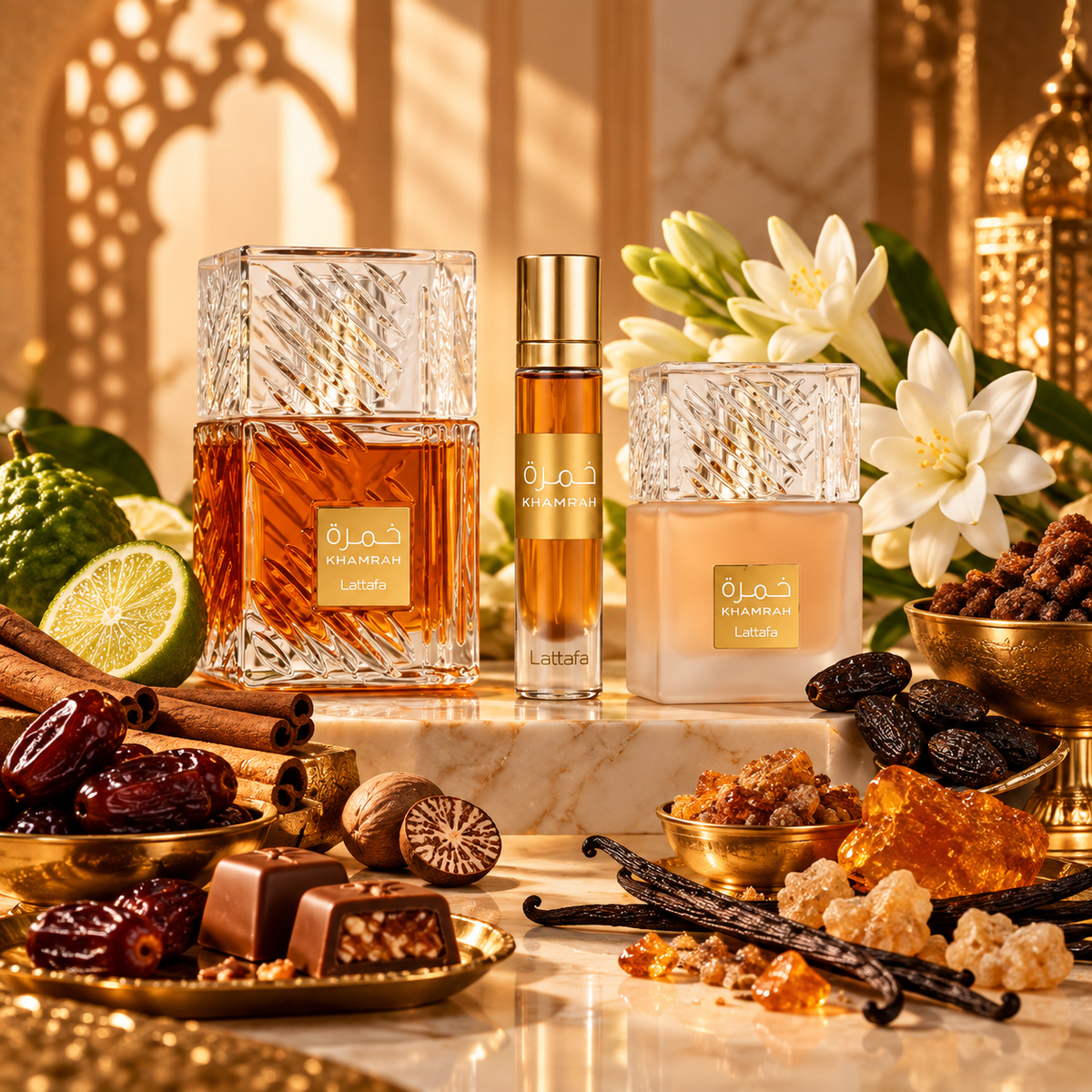 Lattafa Khamrah 3-Piece Gift Set for Unisex
