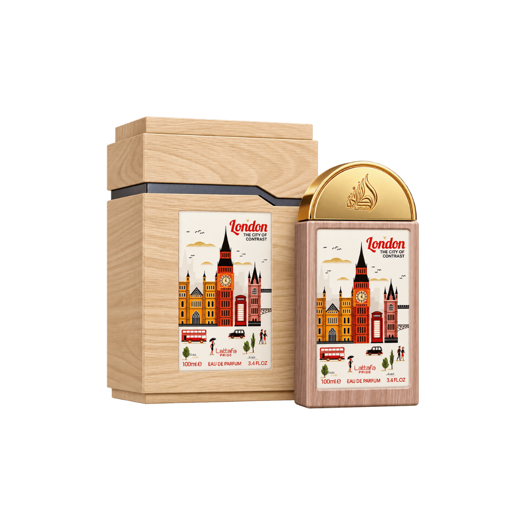 Lattafa London the City of Contrast Eau de Parfum Spray For Unisex 3.4 Ounce