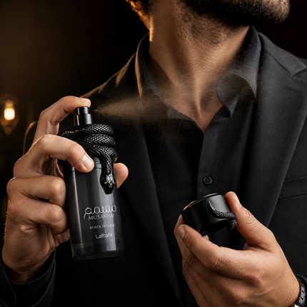 Lattafa Musamam Black Intense for Men Eau de Parfum Spray, 3.4 Ounce