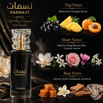 Lattafa Nasmaat for Women Eau de Parfum Spray, 3.4 Ounce