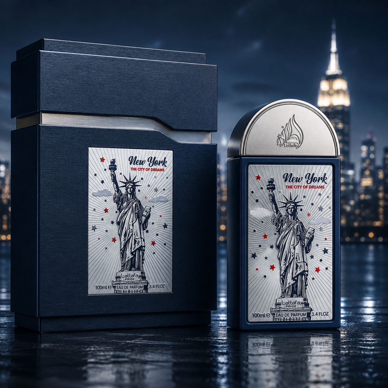 Lattafa Pride New York the City of Dreams Eau de Parfum Spray For Unisex 3.4 Ounce