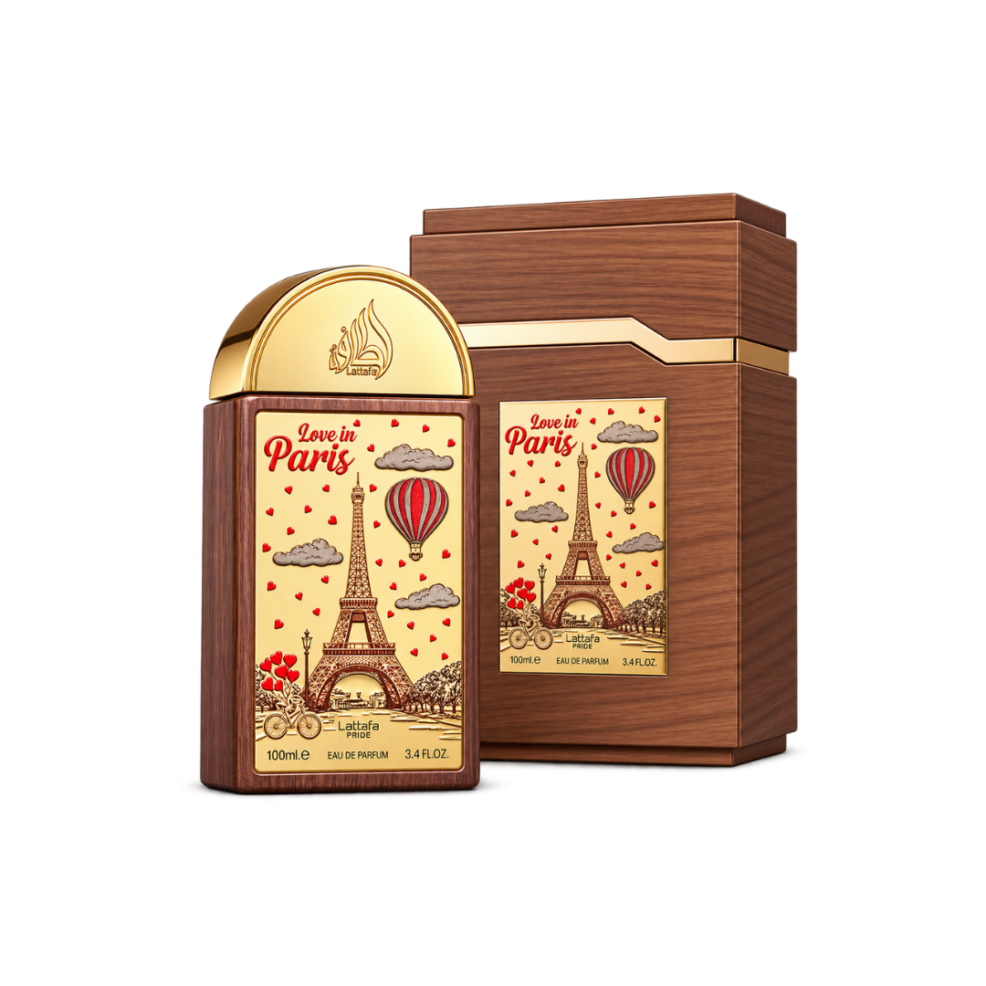 Lattafa Pride Love In Paris Eau de Parfum Spray For Unisex 3.4 Ounce