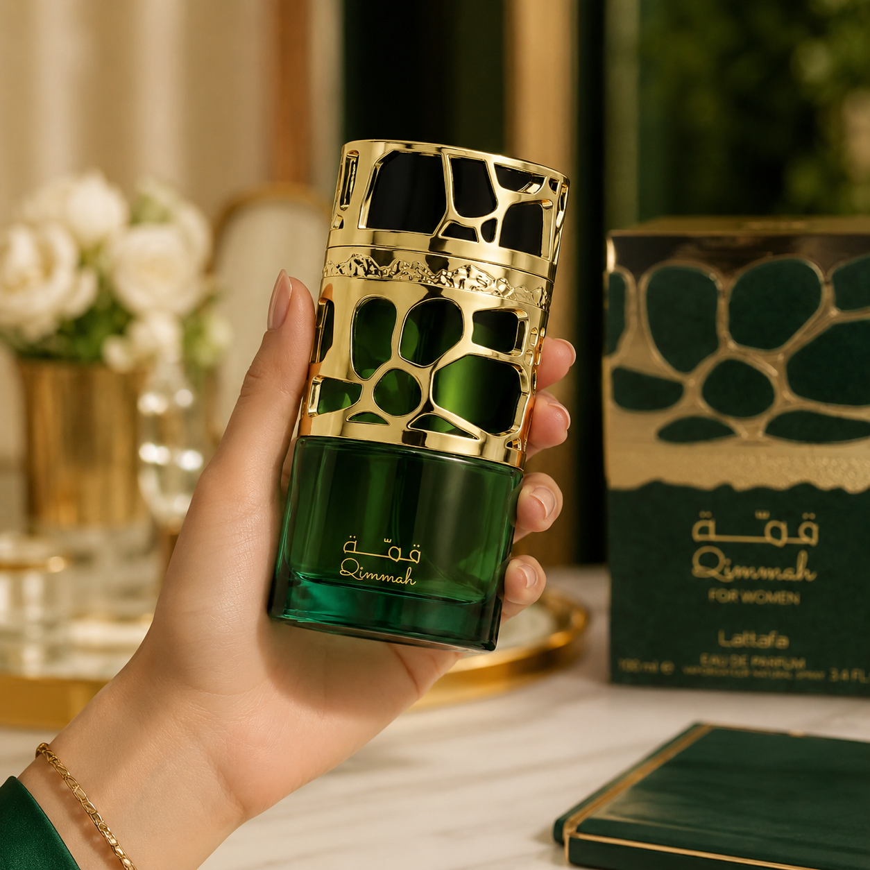 Lattafa Qimmah for Women Eau de Parfum Spray 3.4 Ounce