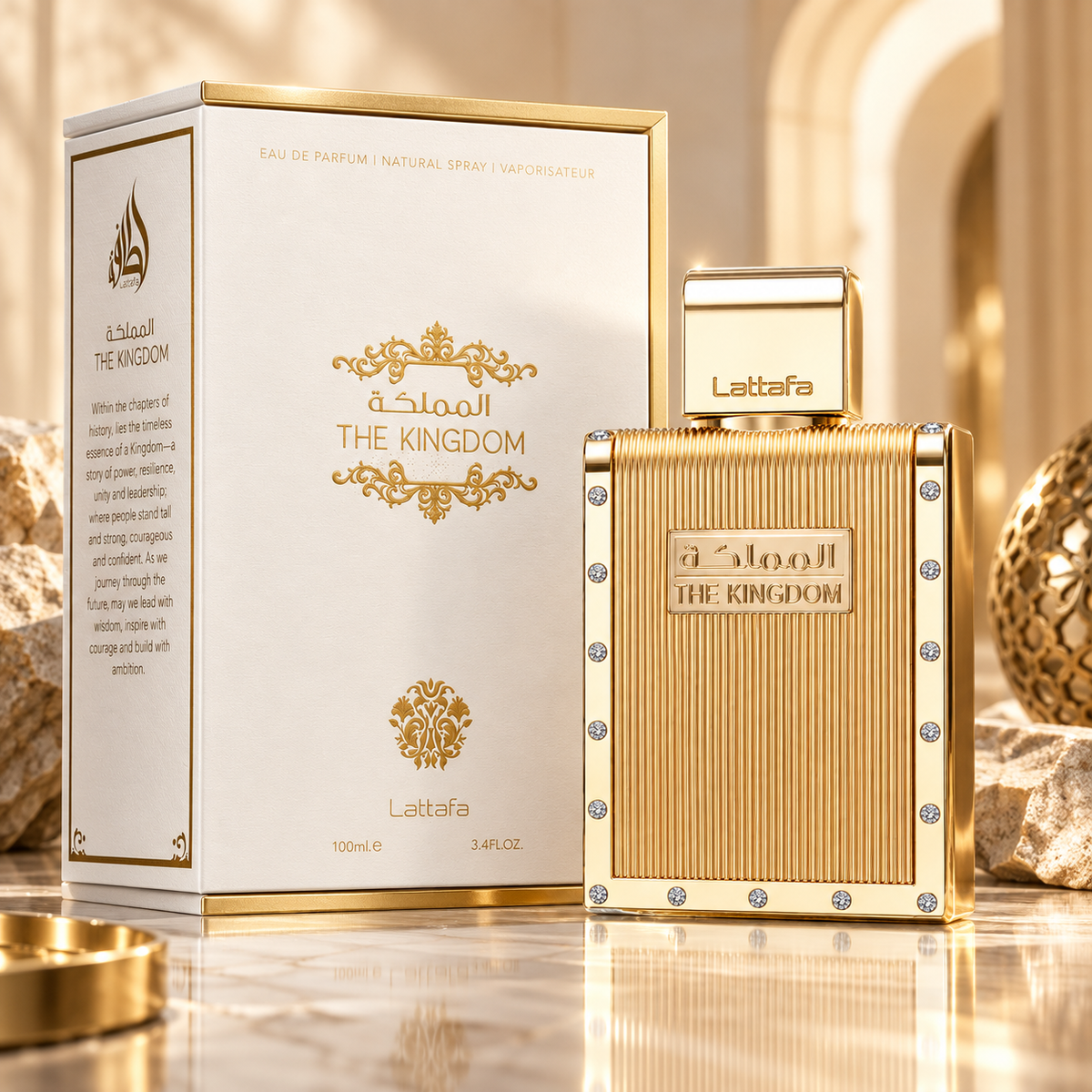 Lattafa The Kingdom Eau de Parfum for Men, 3.4 Ounce
