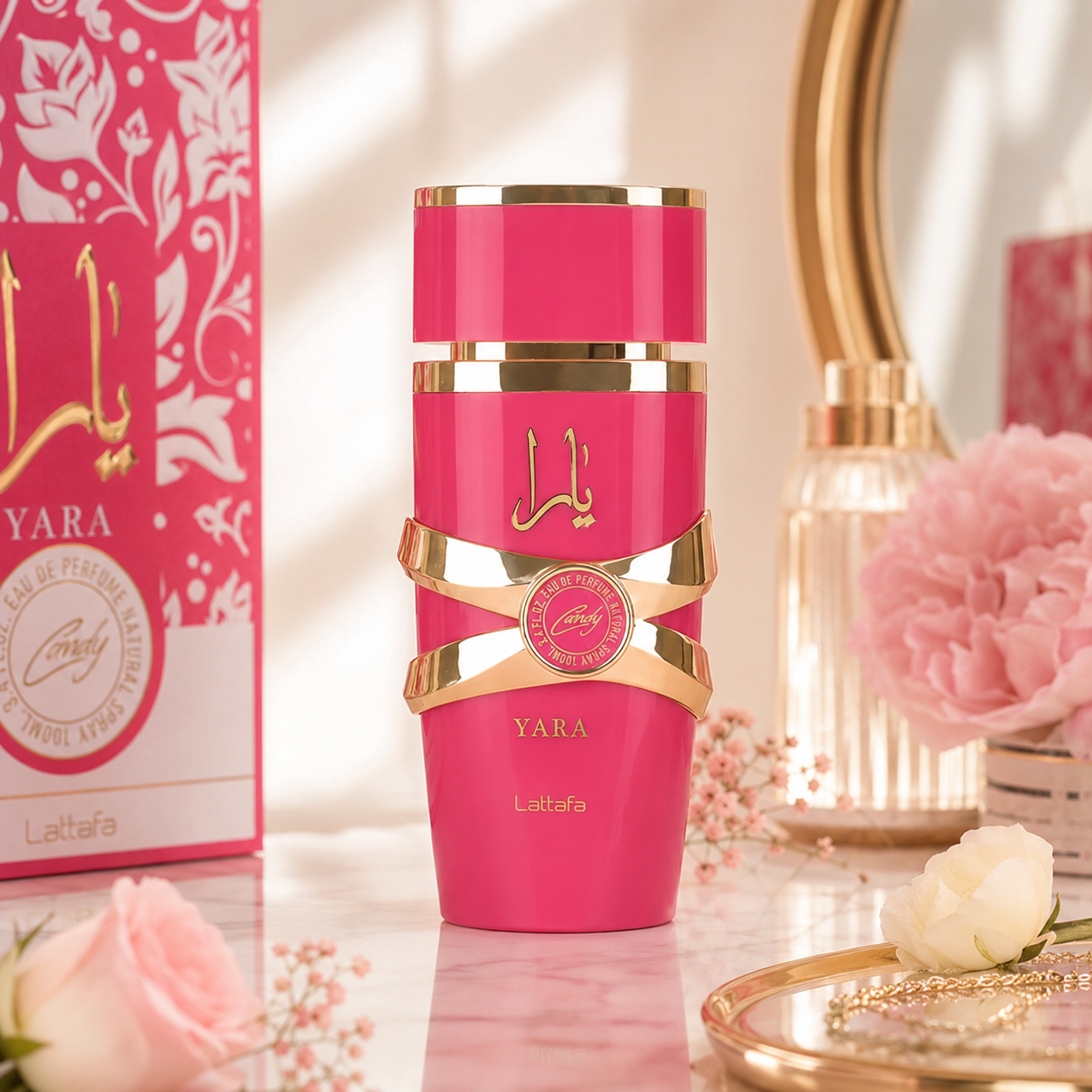 Lattafa Yara Candy for Women Eau de Parfum Spray, 3.4 Ounce