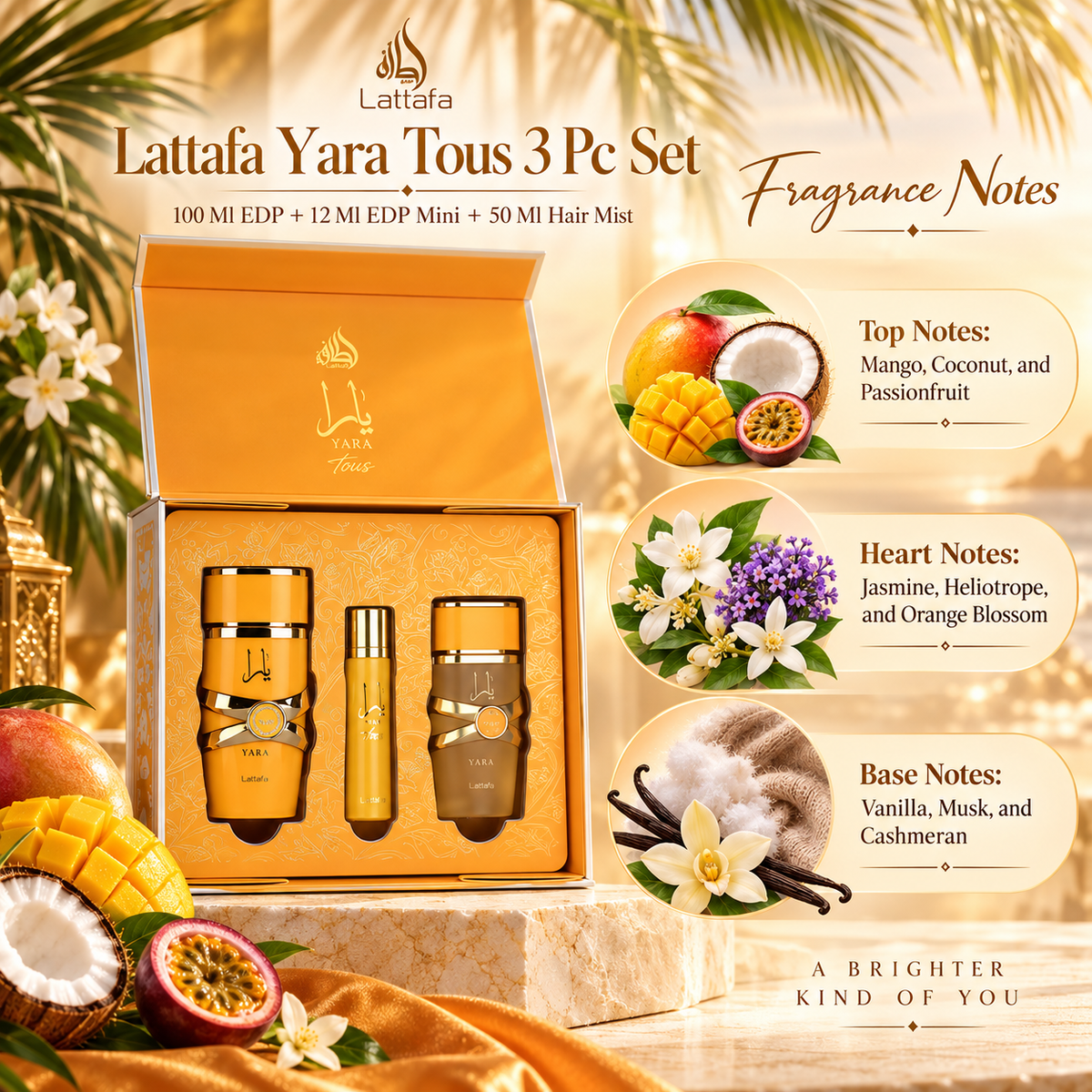 Lattafa Yara Tous 3-Piece Gift Set for Women
