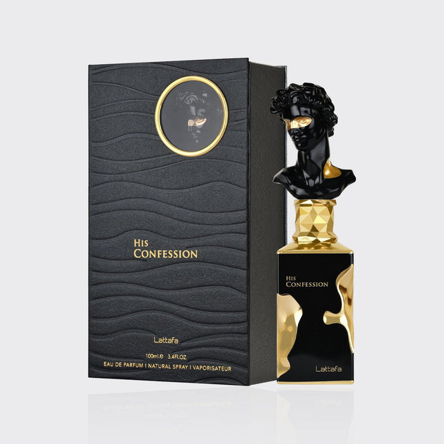 Lattafa His Confession for Men Eau de Parfum Spray, 3.4 Ounce