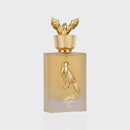 Lattafa Shaheen Gold for Unisex Eau de Parfum Spray, 3.4 Ounce